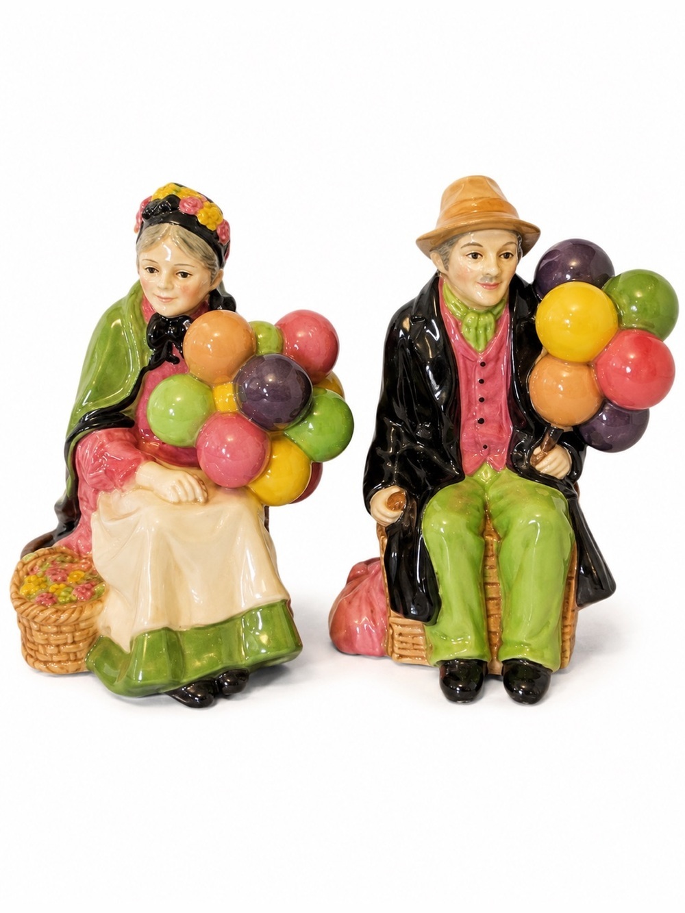 Royal Doulton figurines of the "Old Balloon Seller" & "The Balloon Man
